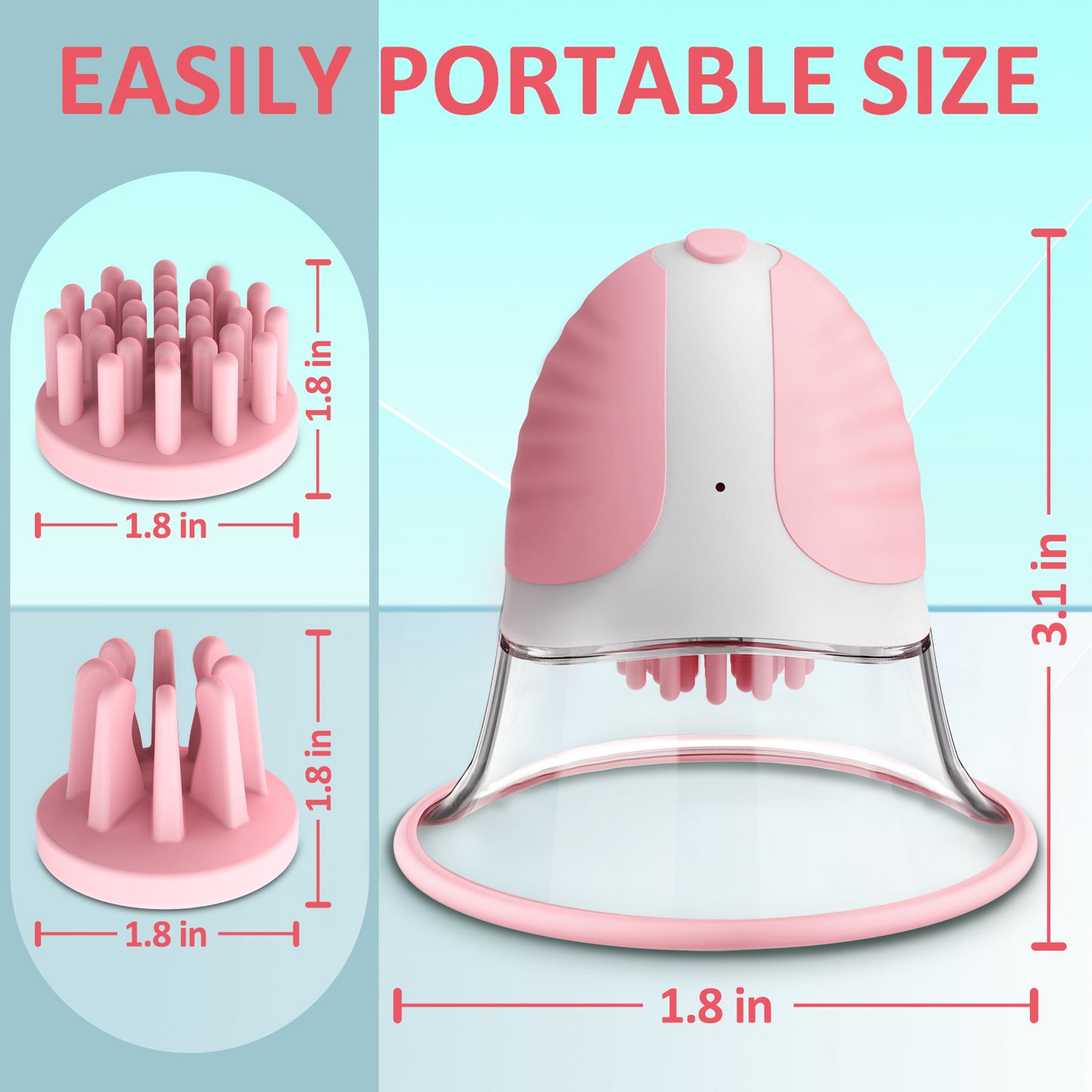 10x Rotating Nipple Suckers Silicone