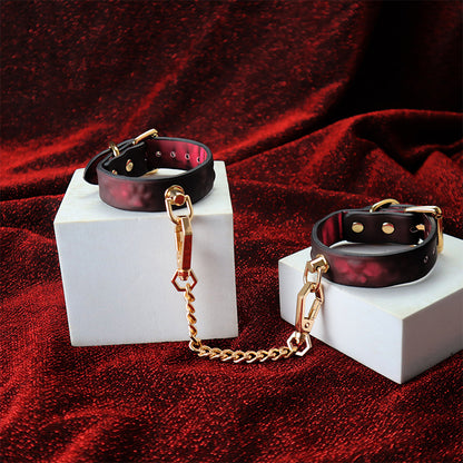 BDSM Bondage Handcuffs with 3D Cat Paw Design – Heat-Sensitive Color-Changing Leather – Adult Novelty Item