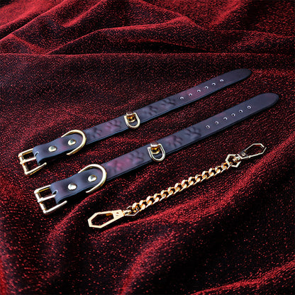 BDSM Bondage Handcuffs with 3D Cat Paw Design – Heat-Sensitive Color-Changing Leather – Adult Novelty Item