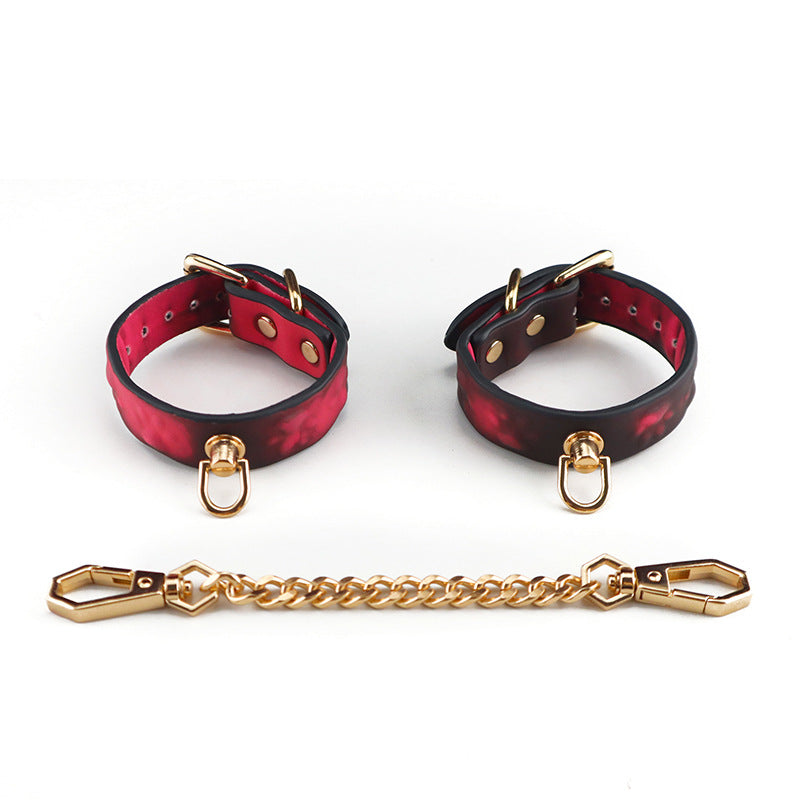 BDSM Bondage Handcuffs with 3D Cat Paw Design – Heat-Sensitive Color-Changing Leather – Adult Novelty Item