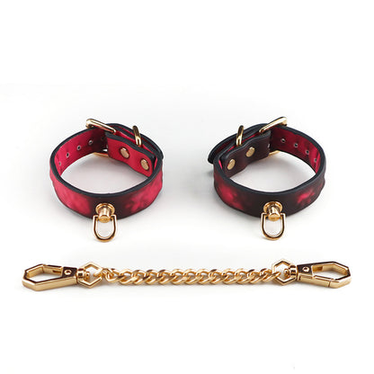 BDSM Bondage Handcuffs with 3D Cat Paw Design – Heat-Sensitive Color-Changing Leather – Adult Novelty Item