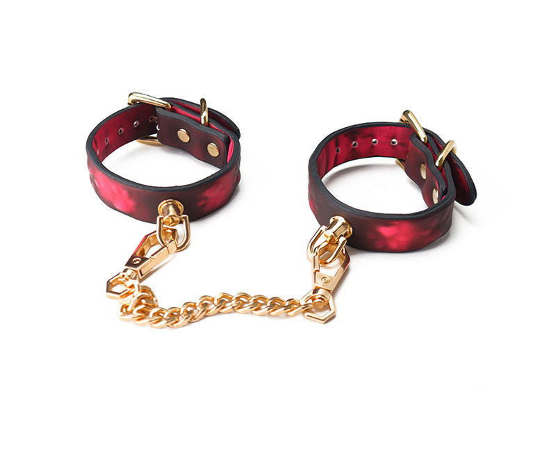 BDSM Bondage Handcuffs with 3D Cat Paw Design – Heat-Sensitive Color-Changing Leather – Adult Novelty Item
