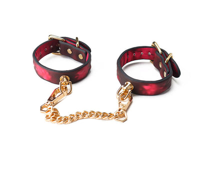 BDSM Bondage Handcuffs with 3D Cat Paw Design – Heat-Sensitive Color-Changing Leather – Adult Novelty Item
