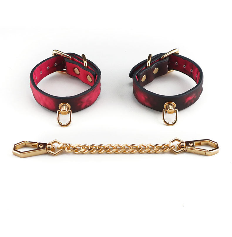 BDSM Bondage Handcuffs with 3D Cat Paw Design – Heat-Sensitive Color-Changing Leather – Adult Novelty Item