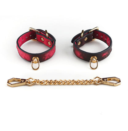 BDSM Bondage Handcuffs with 3D Cat Paw Design – Heat-Sensitive Color-Changing Leather – Adult Novelty Item
