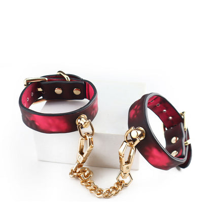 BDSM Bondage Handcuffs with 3D Cat Paw Design – Heat-Sensitive Color-Changing Leather – Adult Novelty Item
