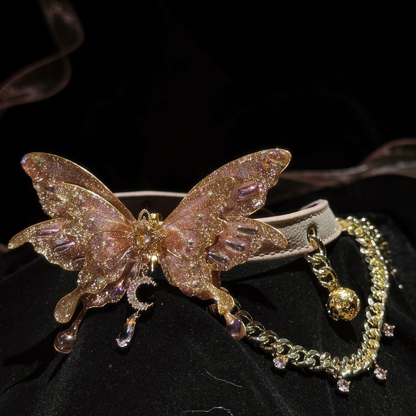 Punk Butterfly Chain Choker For Bdsm, Gothic butterfly Choker Collar