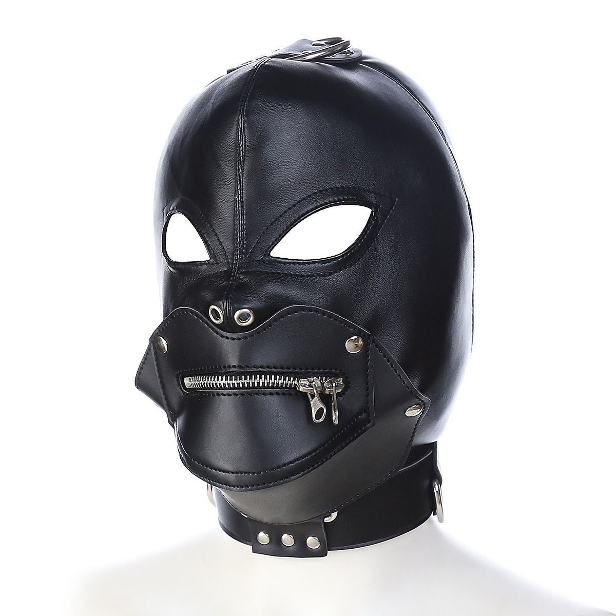 kinstoys bdsm hood adjustable head harness mask removable month