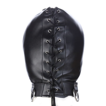 kinstoys bdsm hood adjustable head harness mask removable month