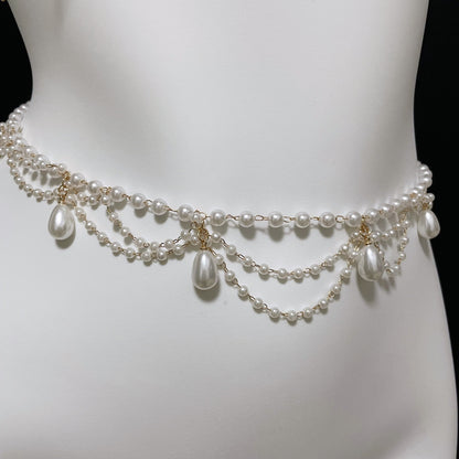 Luxury Gold Body Chain Harness with Sexy Nipple Clamps Bondage Set