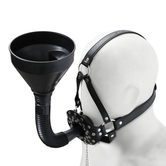 BDSM mask Hood with Funnel