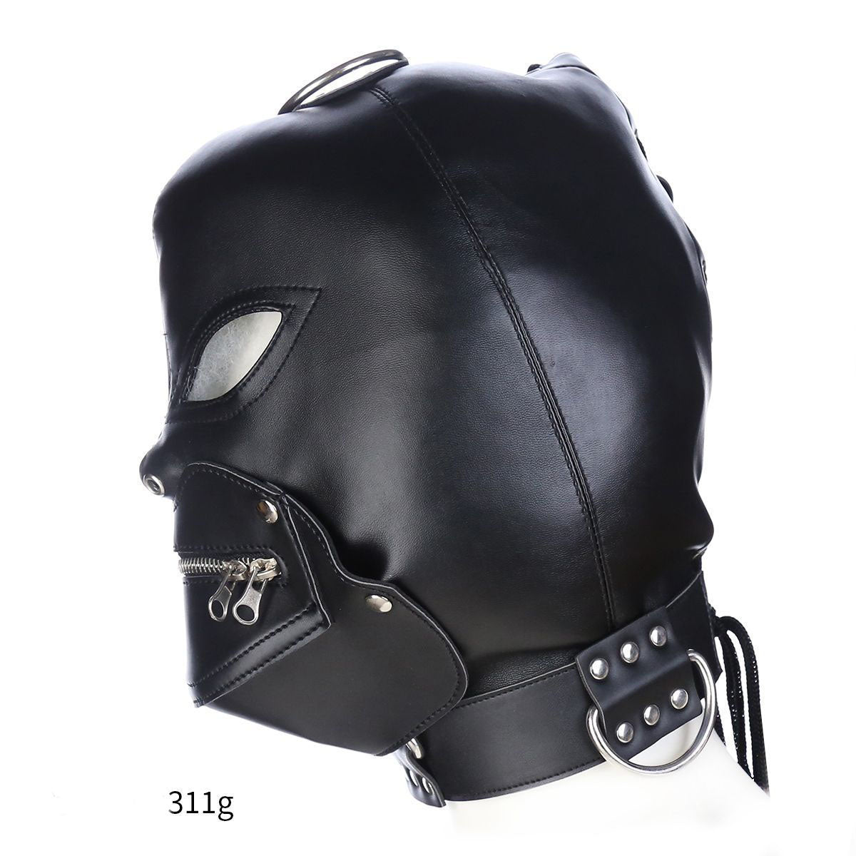 kinstoys bdsm hood adjustable head harness mask removable month