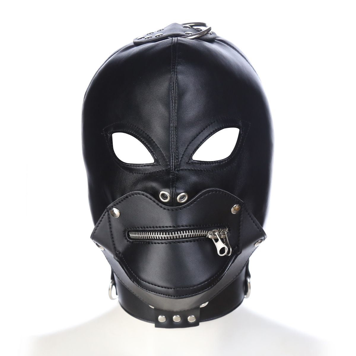 kinstoys bdsm hood adjustable head harness mask removable month