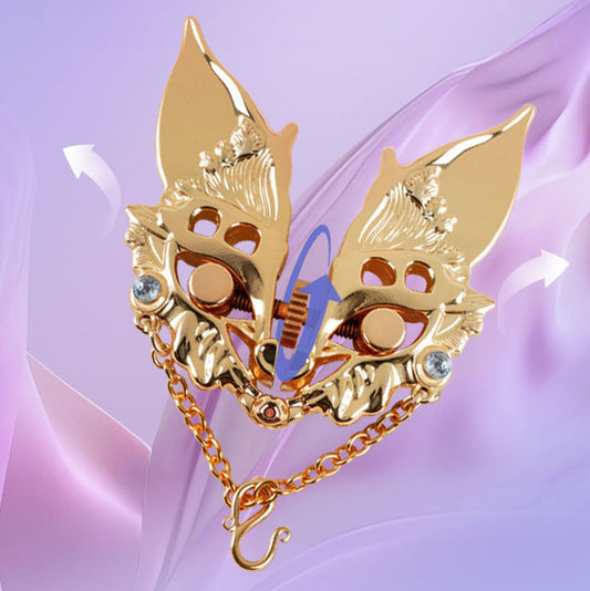 Fox BDSM Nipple clips with feather