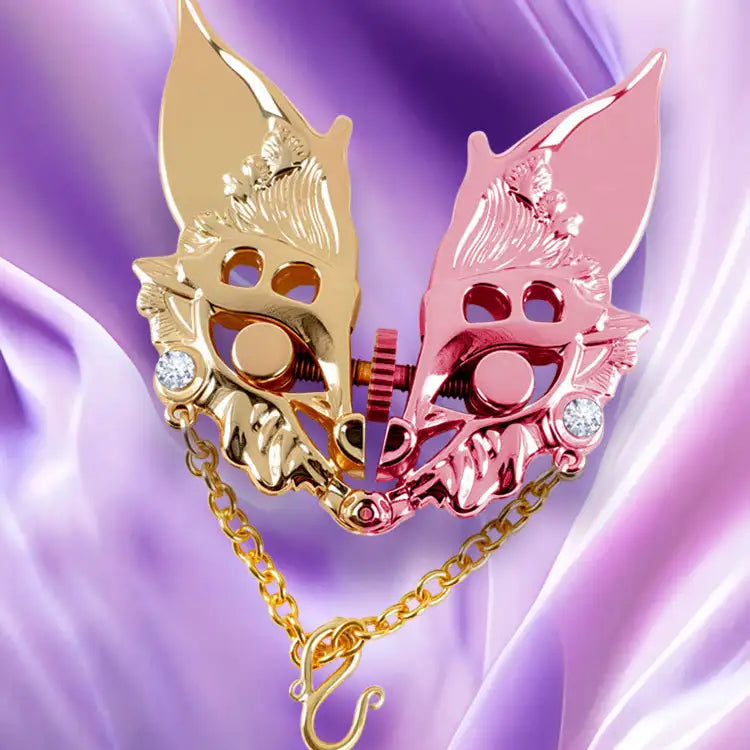 Fox BDSM Nipple clips with feather
