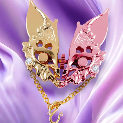 Fox BDSM Nipple clips with feather