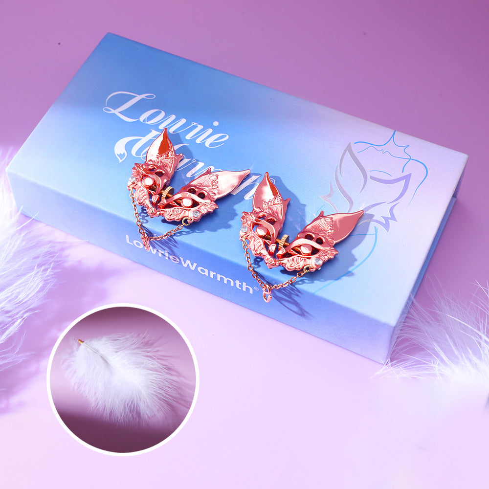 Fox BDSM Nipple clips with feather